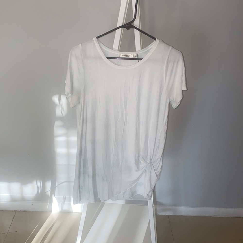 White & Grey tie dye top